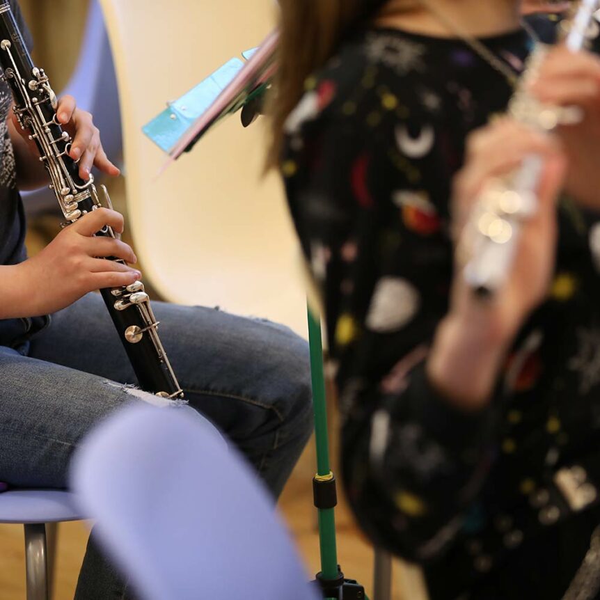 Konzert-Klarinette-Querflöte